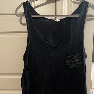 J. Crew - Large L - Black Halter Top with Sequins